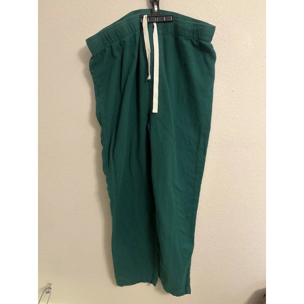 Fruit of the Loom Mens Flannel Pajama Set Hunter Green XL Sleepwear 2-Piece New